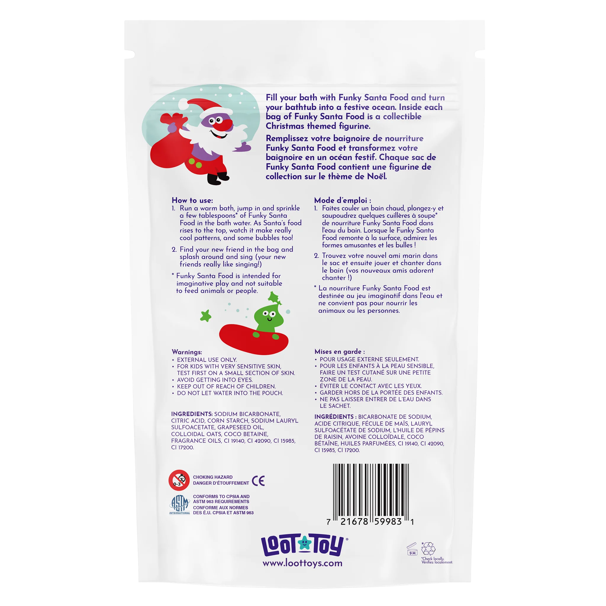 Bombes de bain - Nourriture funky du Père Noël