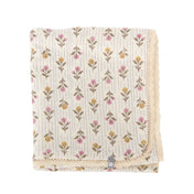 Doudou mousseline de coton avec dentelle