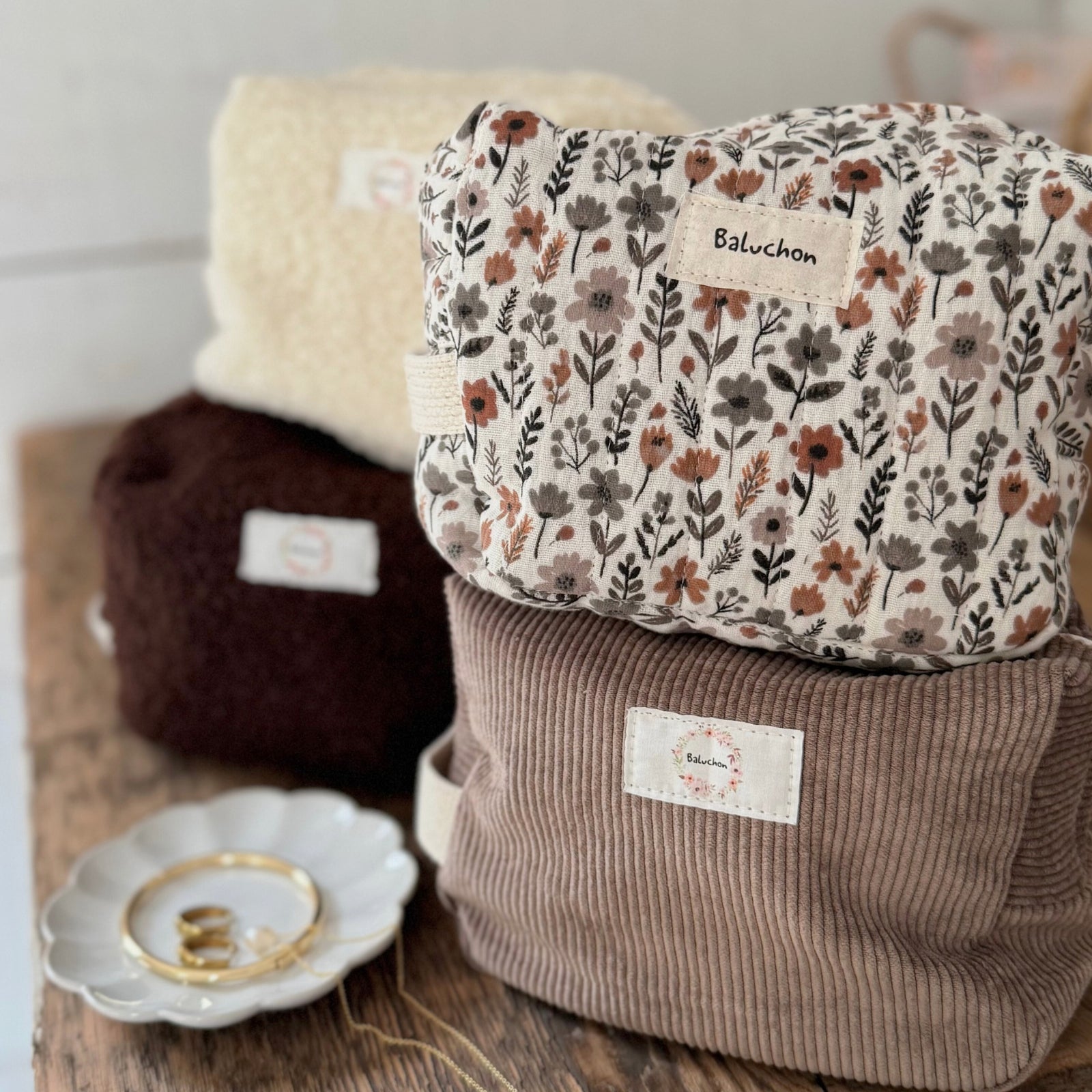 Sac à cosmétique format moyen avec sangle