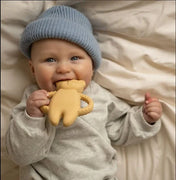 Anneau de dentition en caoutchouc naturel Moonie Bear - Cappuccino