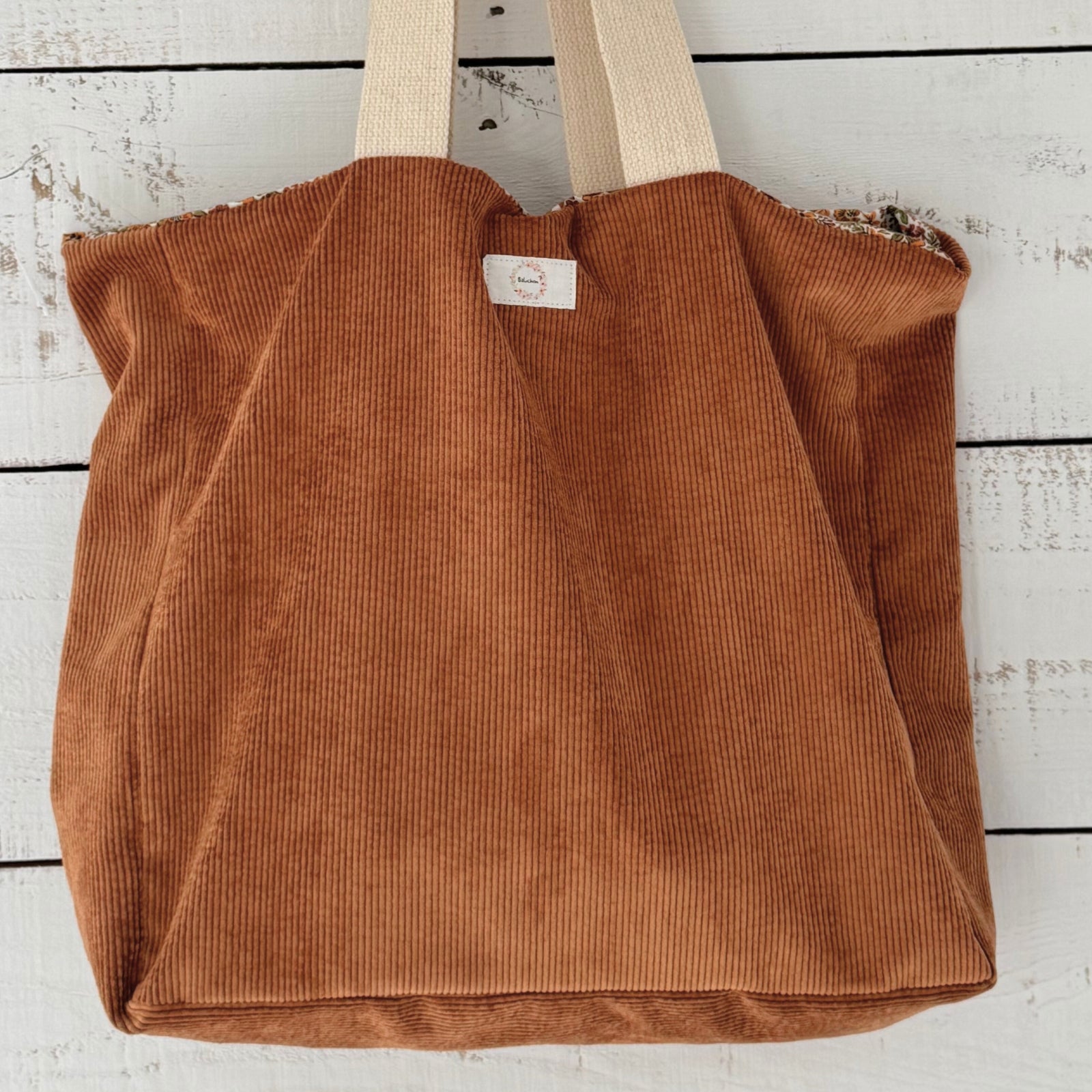 Sac cabas en corduroy
