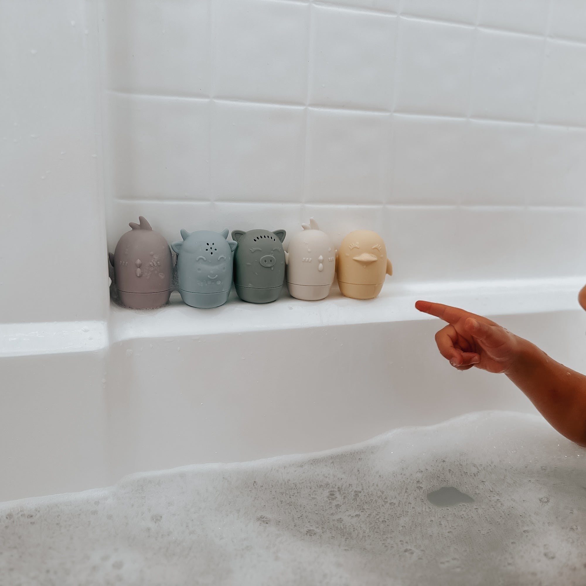 Jouets de bain silicone - Animaux ferme