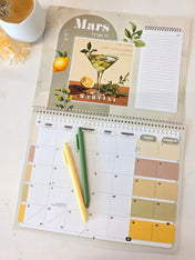 Calendrier mural 2026 - Cocktails - Bilingue