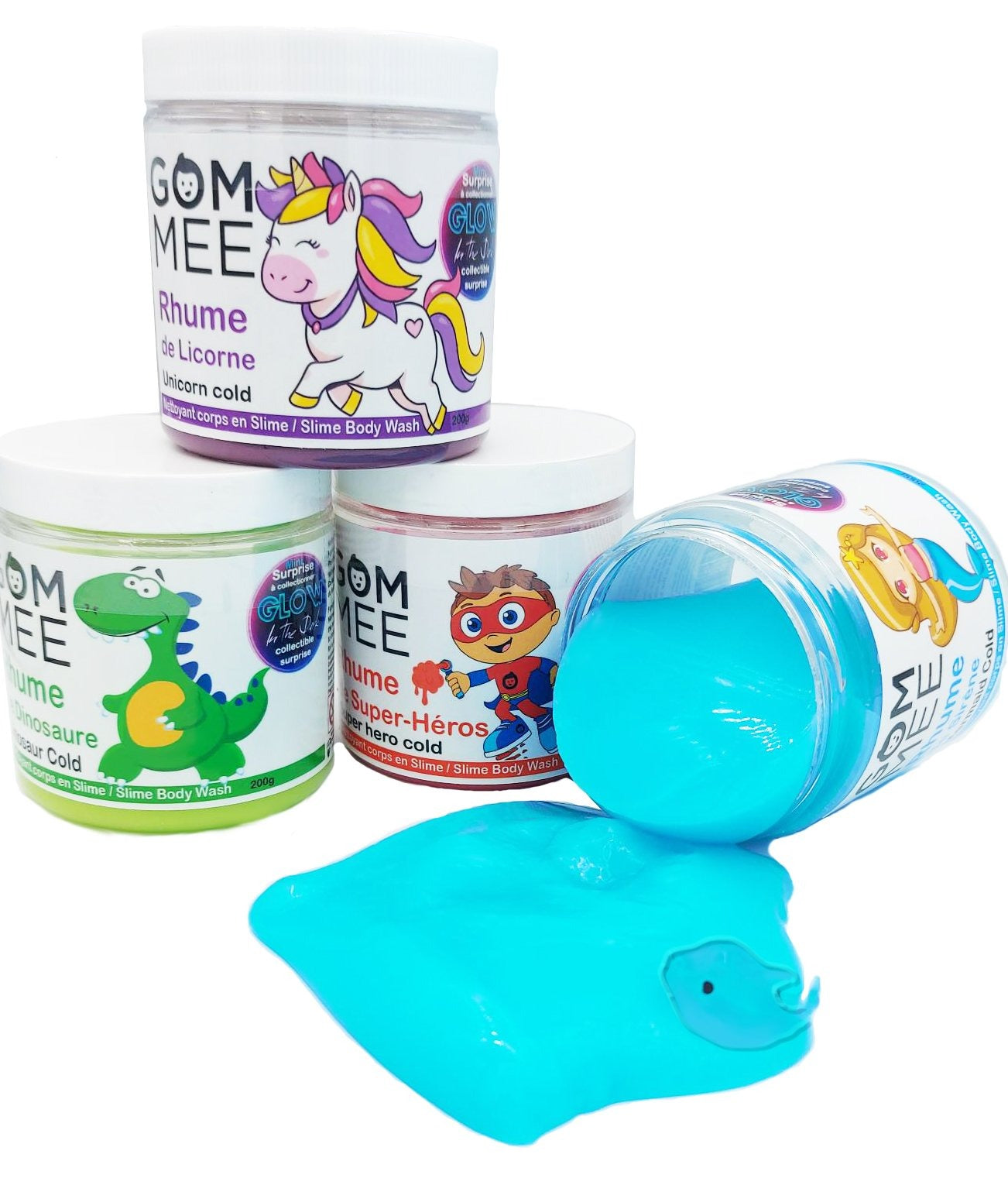 Slime Moussante - Rhume de dinosaure *MINI SURPRISE GLOW IN THE DARK