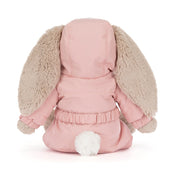 Peluche - Lapin timide « Combinaison de neige » RÉSERVATION