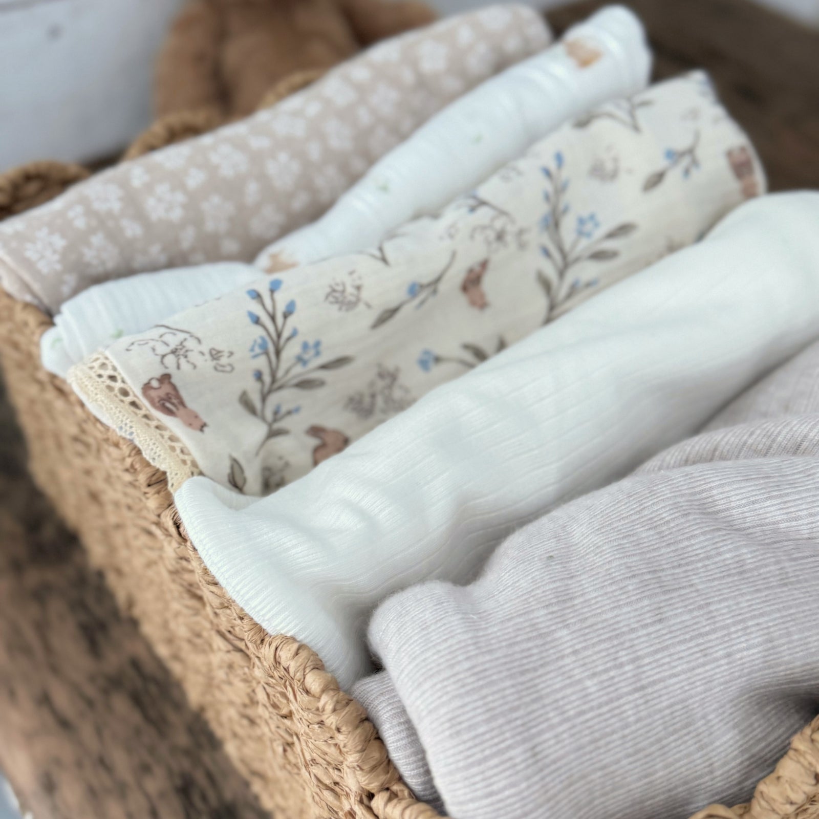 Couverture mousseline de coton - Fleurs