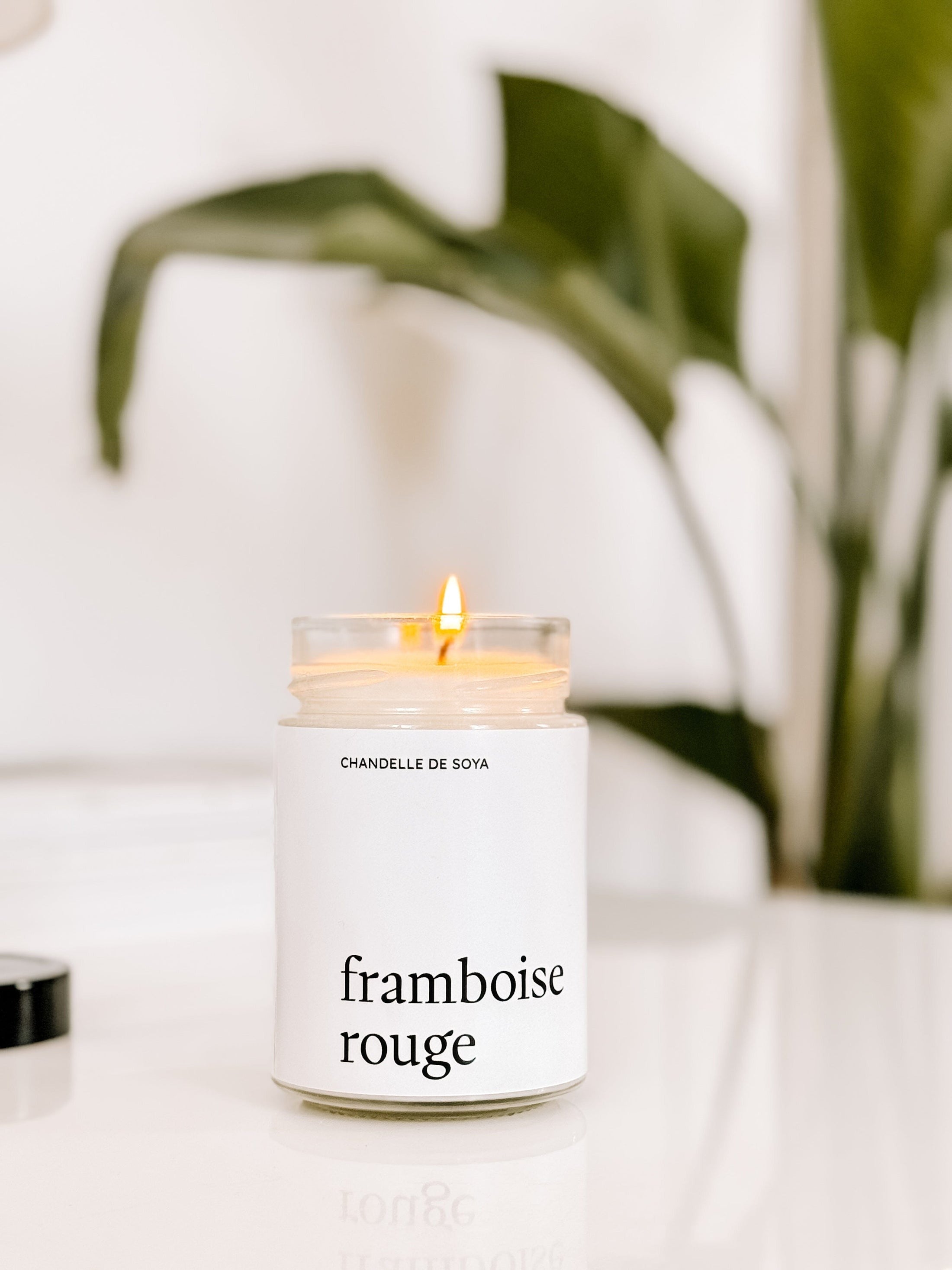 Chandelle de soya - Framboise rouge