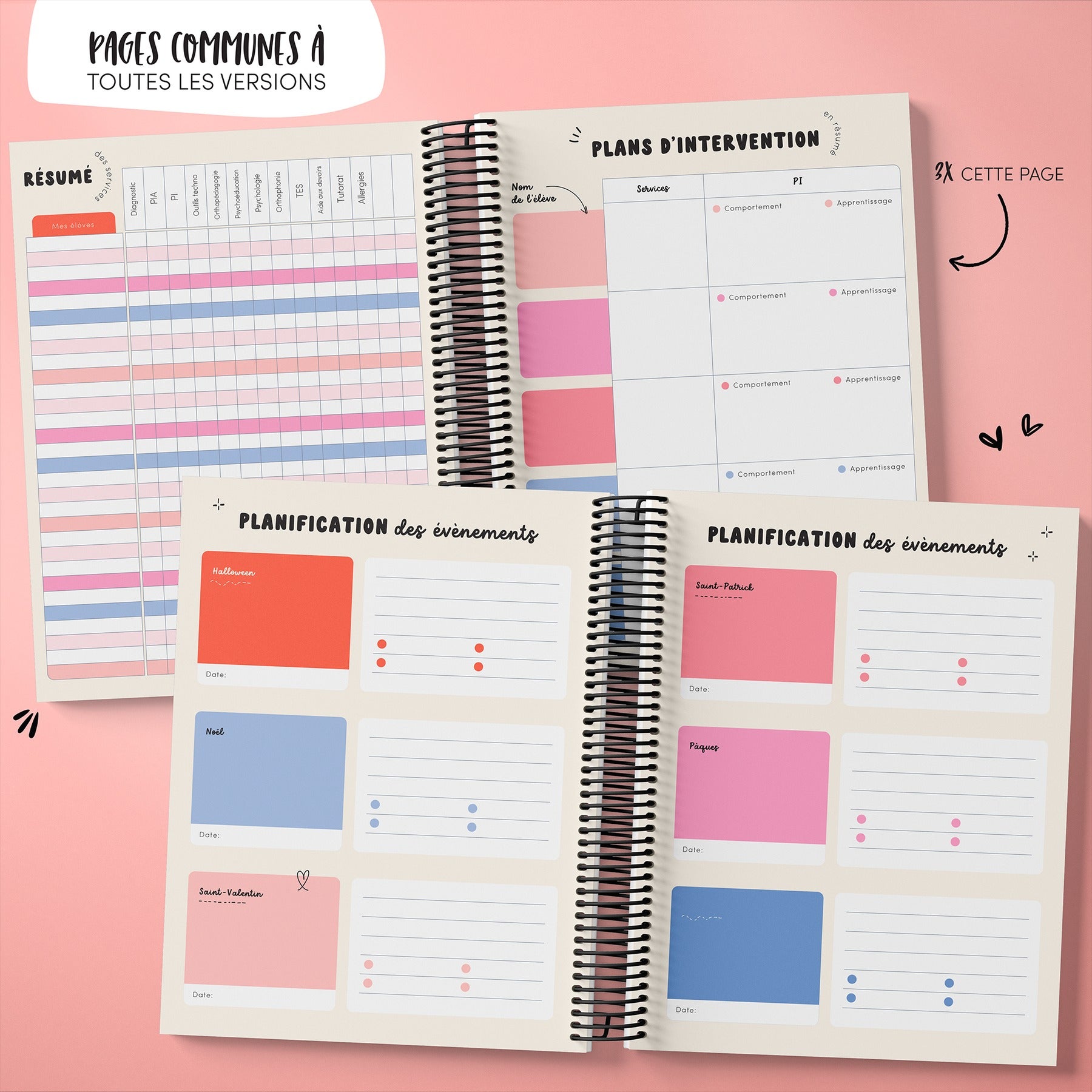 Planificateur pour enseignant 2025-2026 - Avance avec fierté