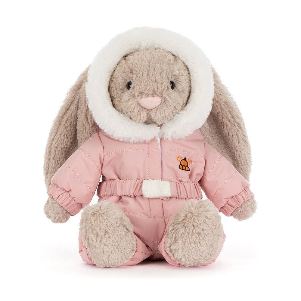 Peluche - Lapin timide « Combinaison de neige » RÉSERVATION