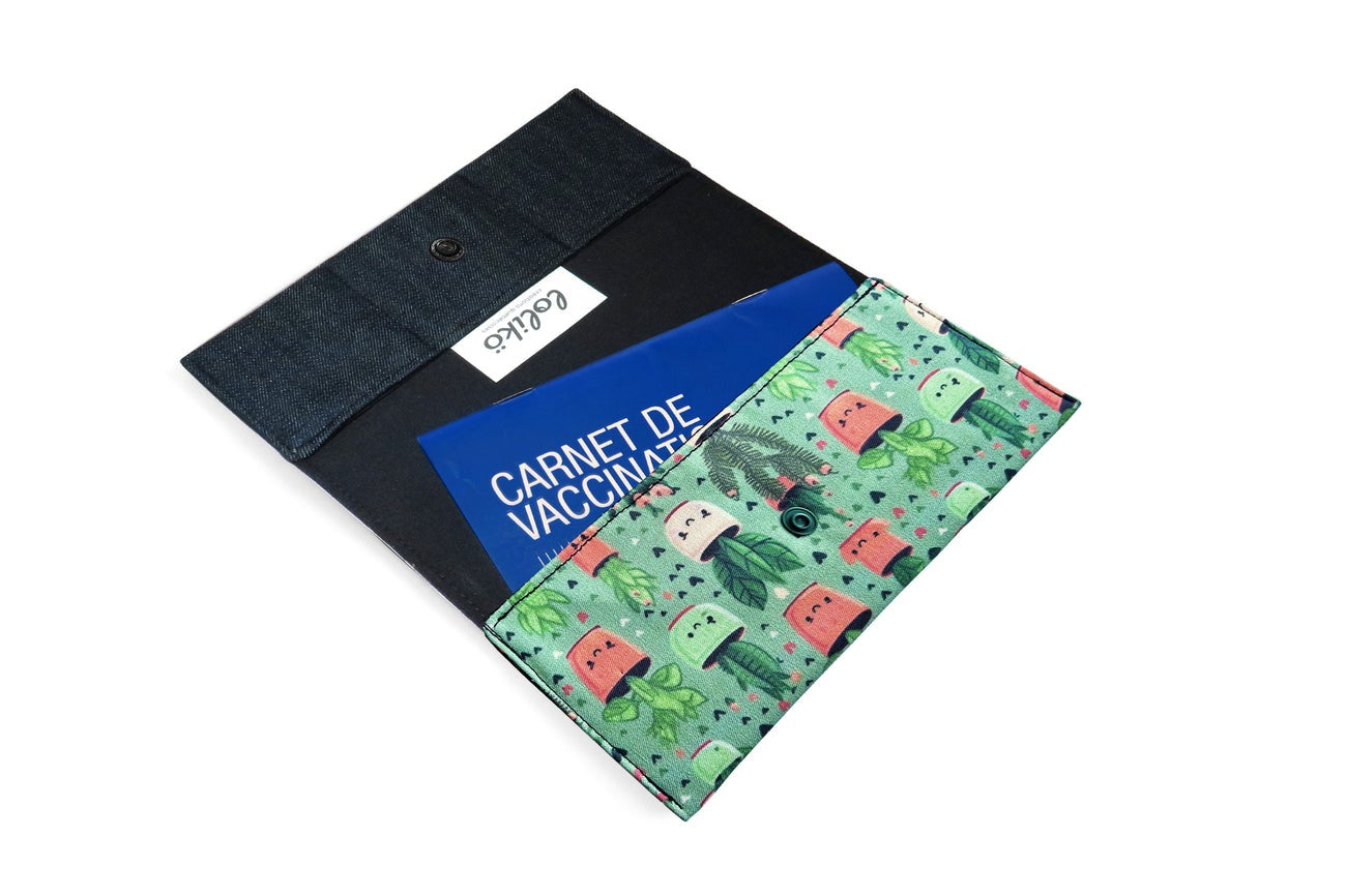 Protège carnet de santé personnalisable - Plantes