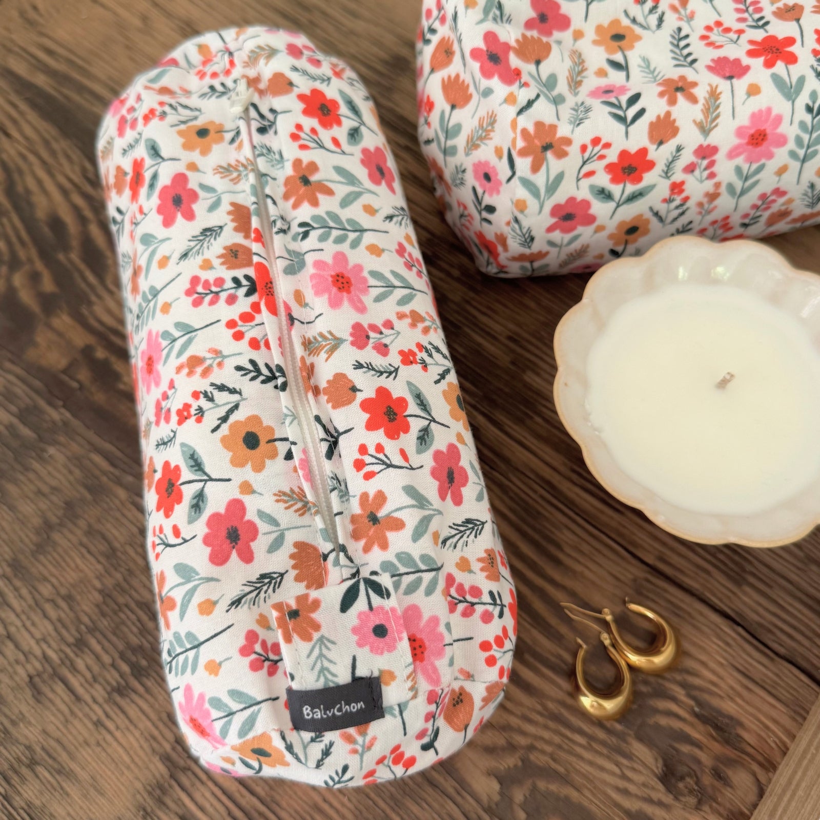 Sac à cosmétique cylindrique format petit