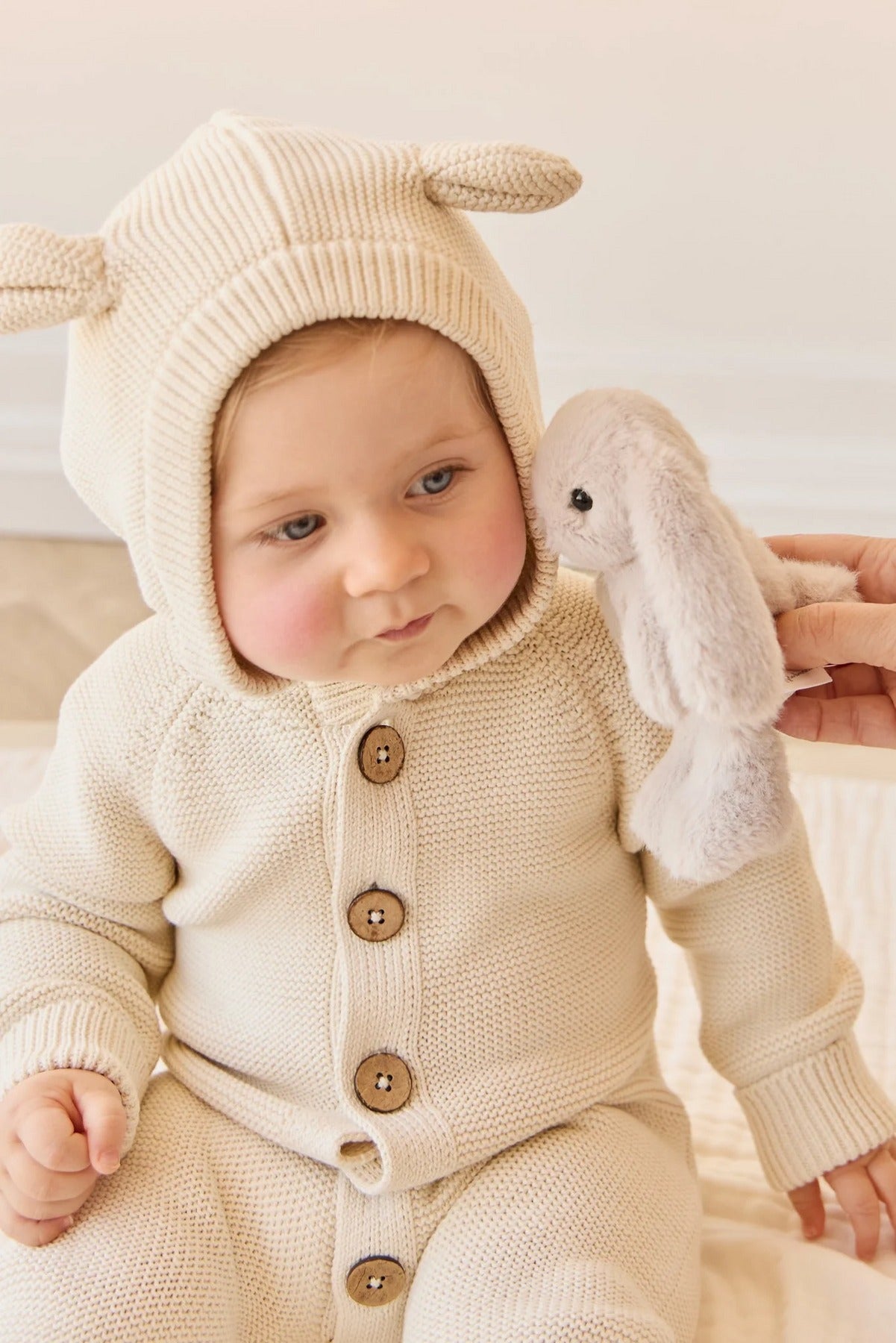 Peluche petite Pénélope le lapin - Beige