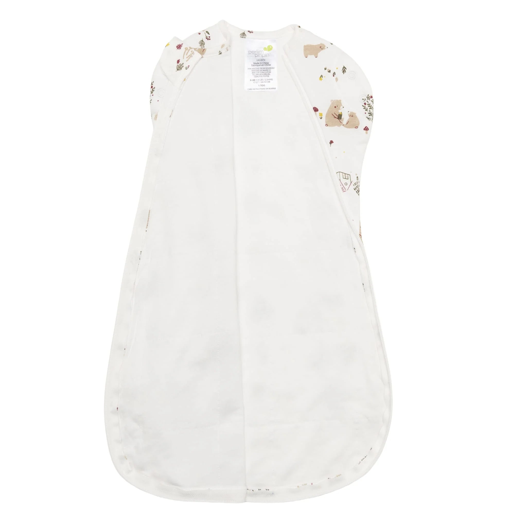 Sac de nuit pour nouveau-né en bambou - Ours