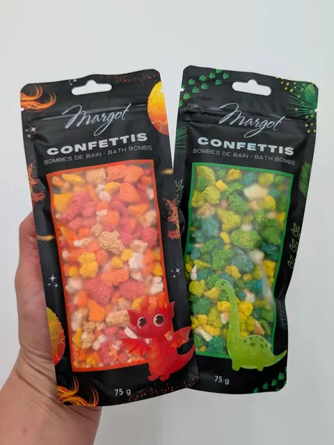 Bombe de bain confetti - Dinosaure