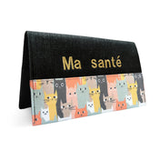 Protège carnet santé personnalisable -  Chat multi