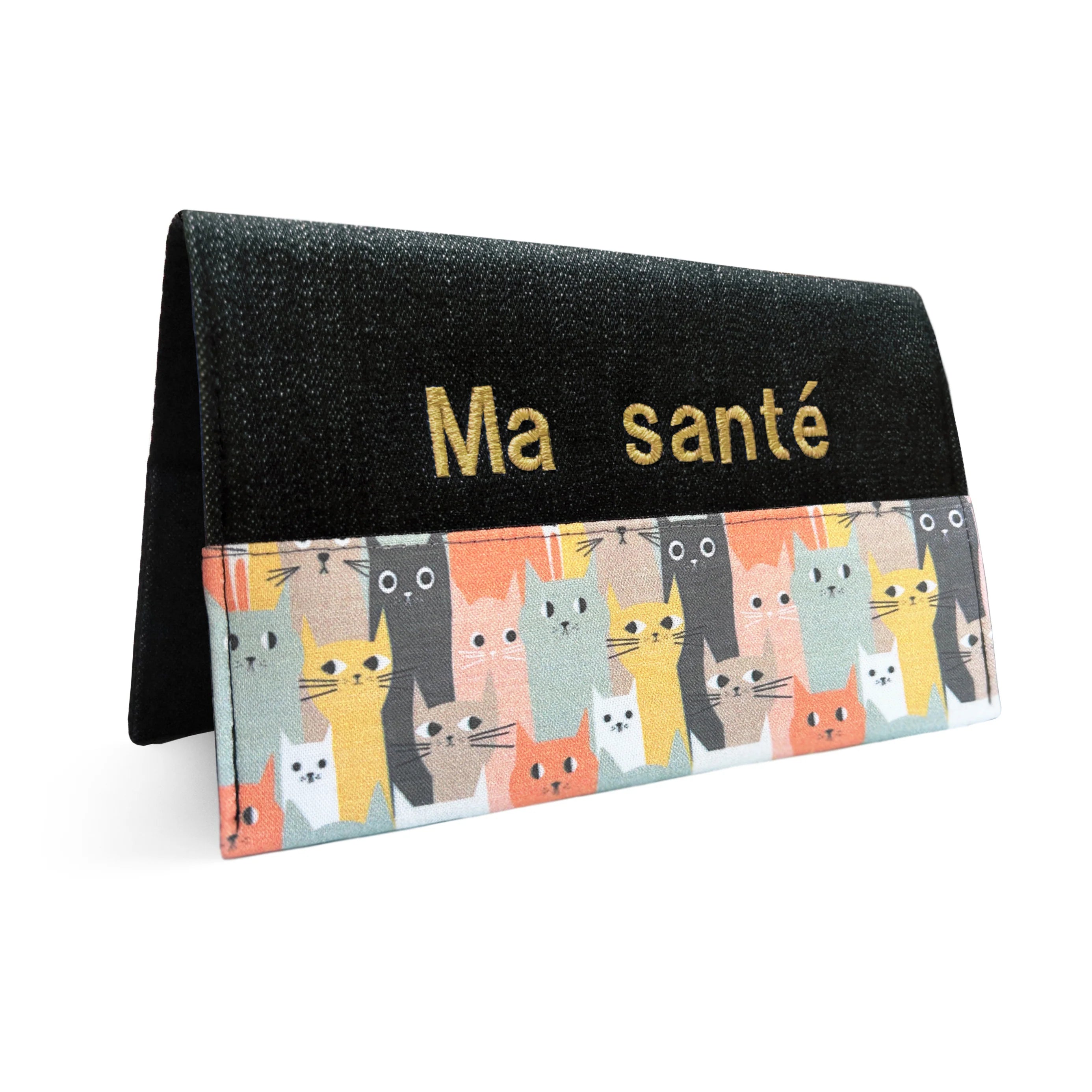 Protège carnet santé personnalisable -  Chat multi