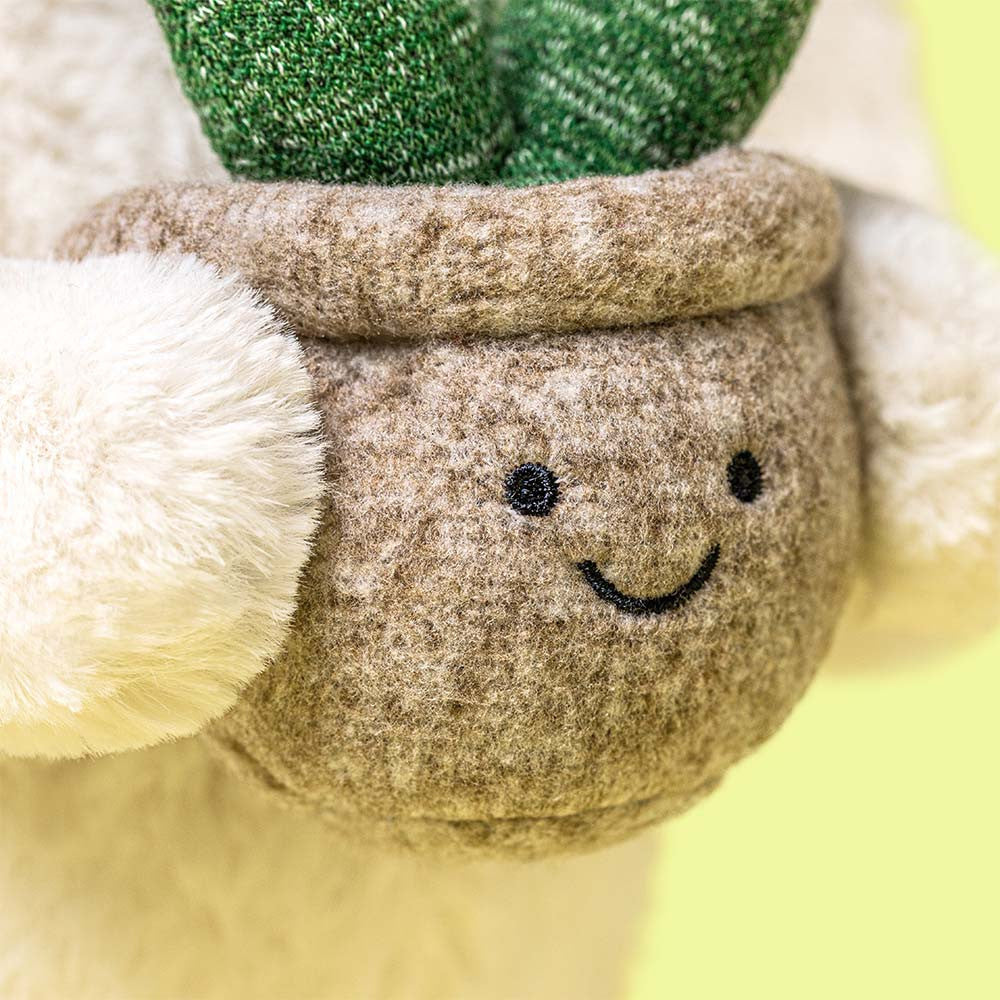 Peluche Jellycat Lapin Crème avec Plante