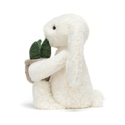 Peluche Jellycat Lapin Crème avec Plante