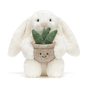 Peluche Jellycat Lapin Crème avec Plante