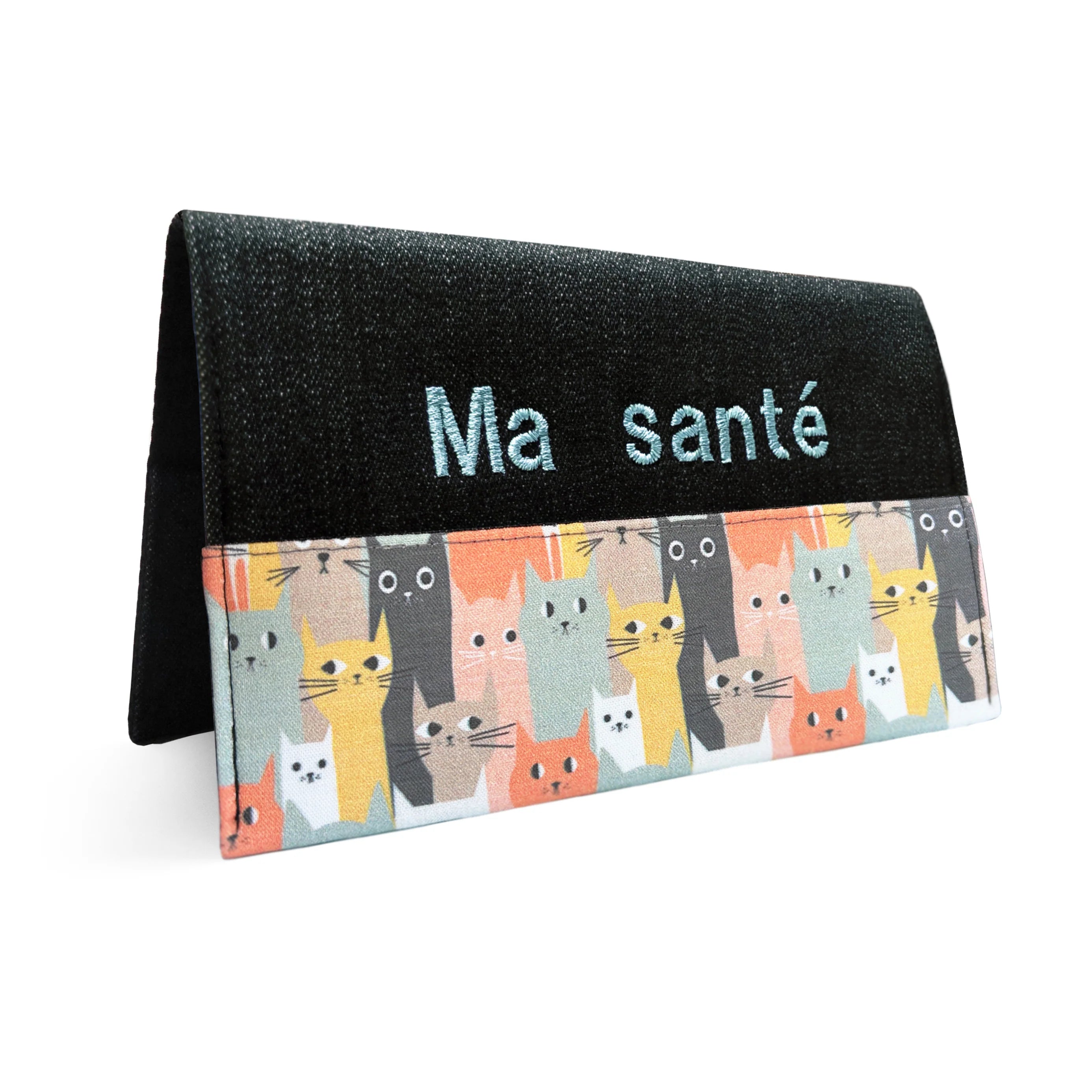 Protège carnet santé personnalisable -  Chat multi
