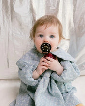 Suces - Bibs boucles ivoire/prune