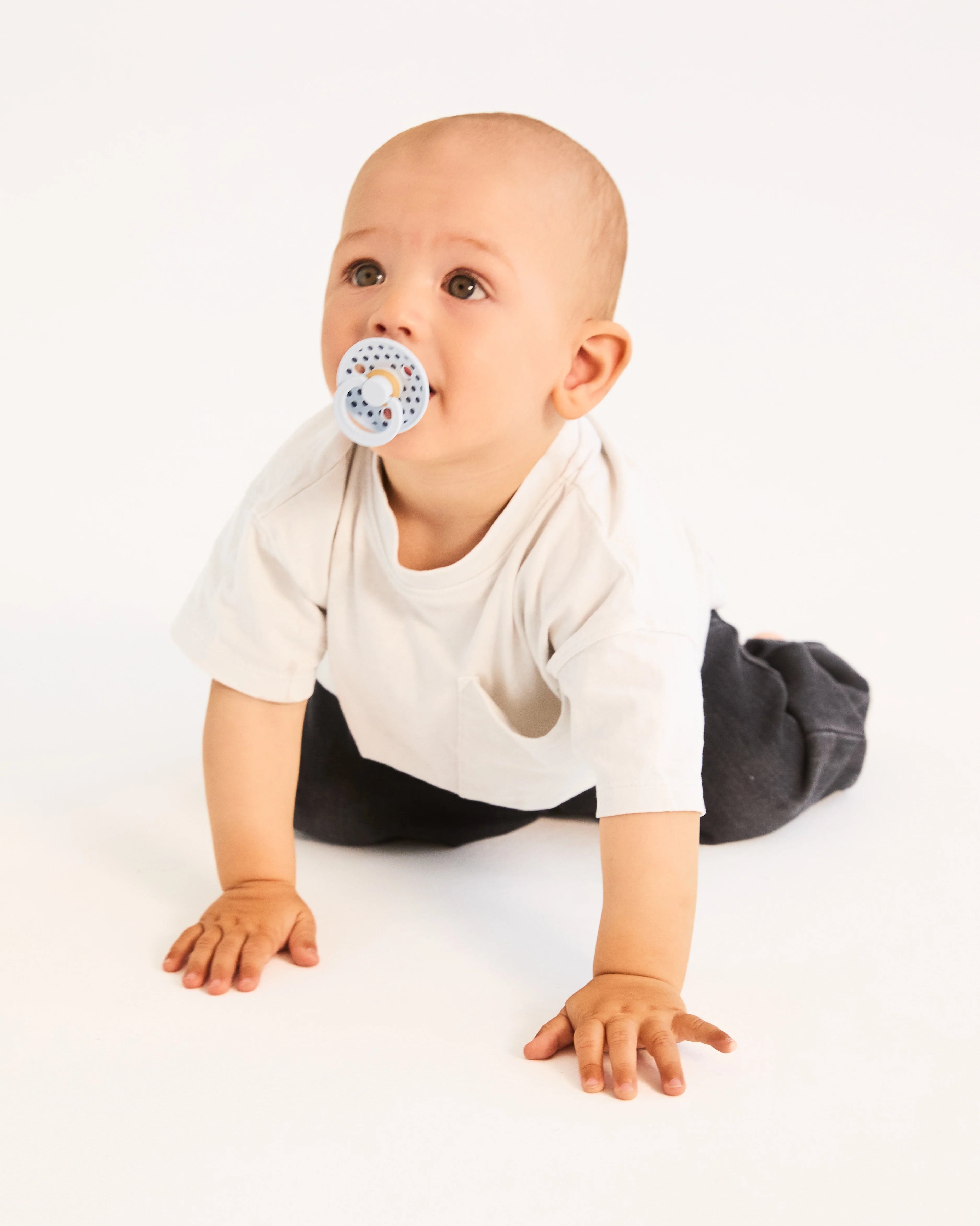 Suces - BIBS Studio à pois - Bleu clair/Bleu acier