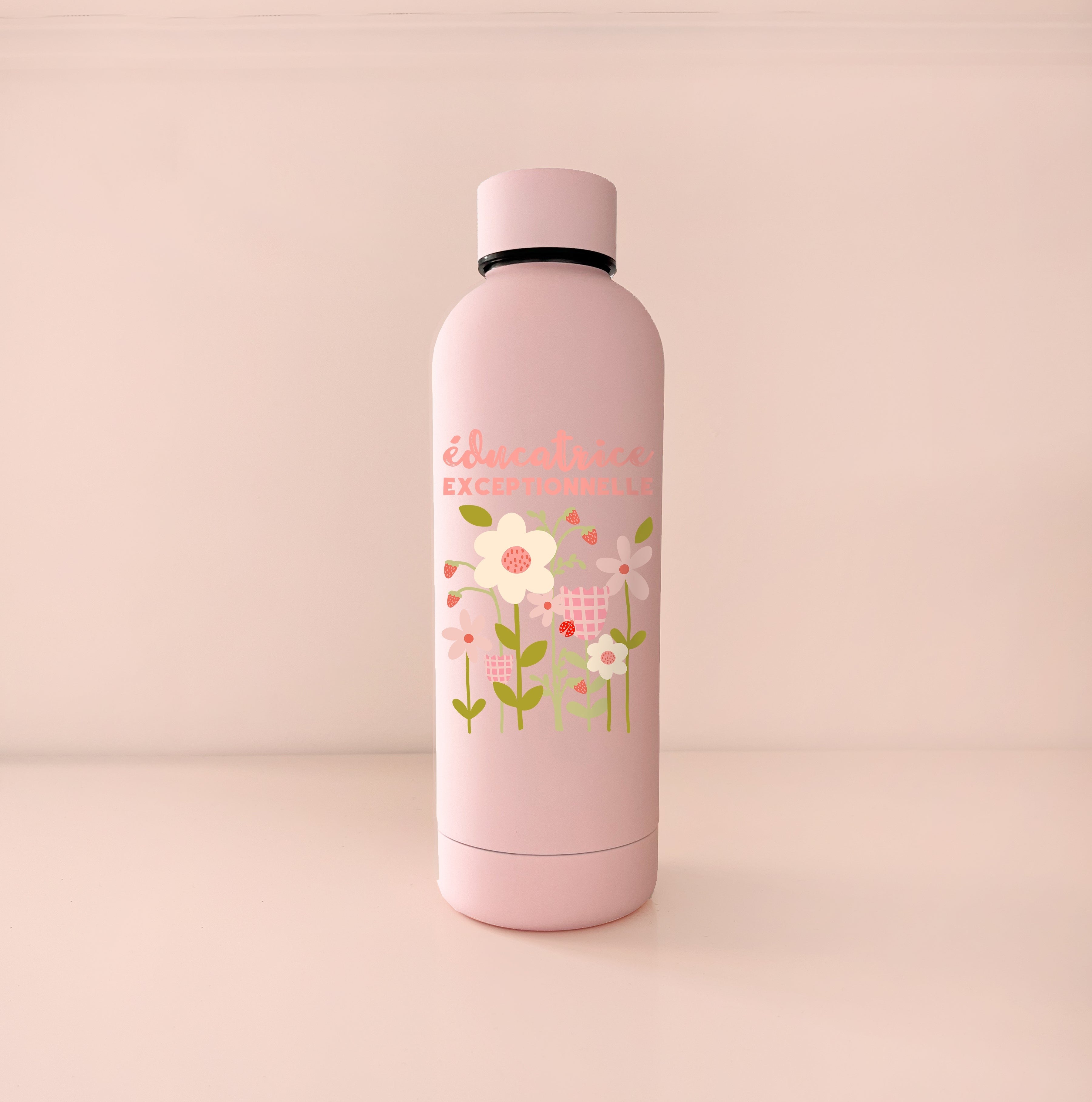 Bouteille en acier inox 17 oz -Rose pâle Éducatrice exceptionnelle