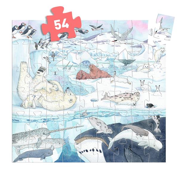 Casse-tête - Puzzle silhouette / Douceur polaire - 54 pcs