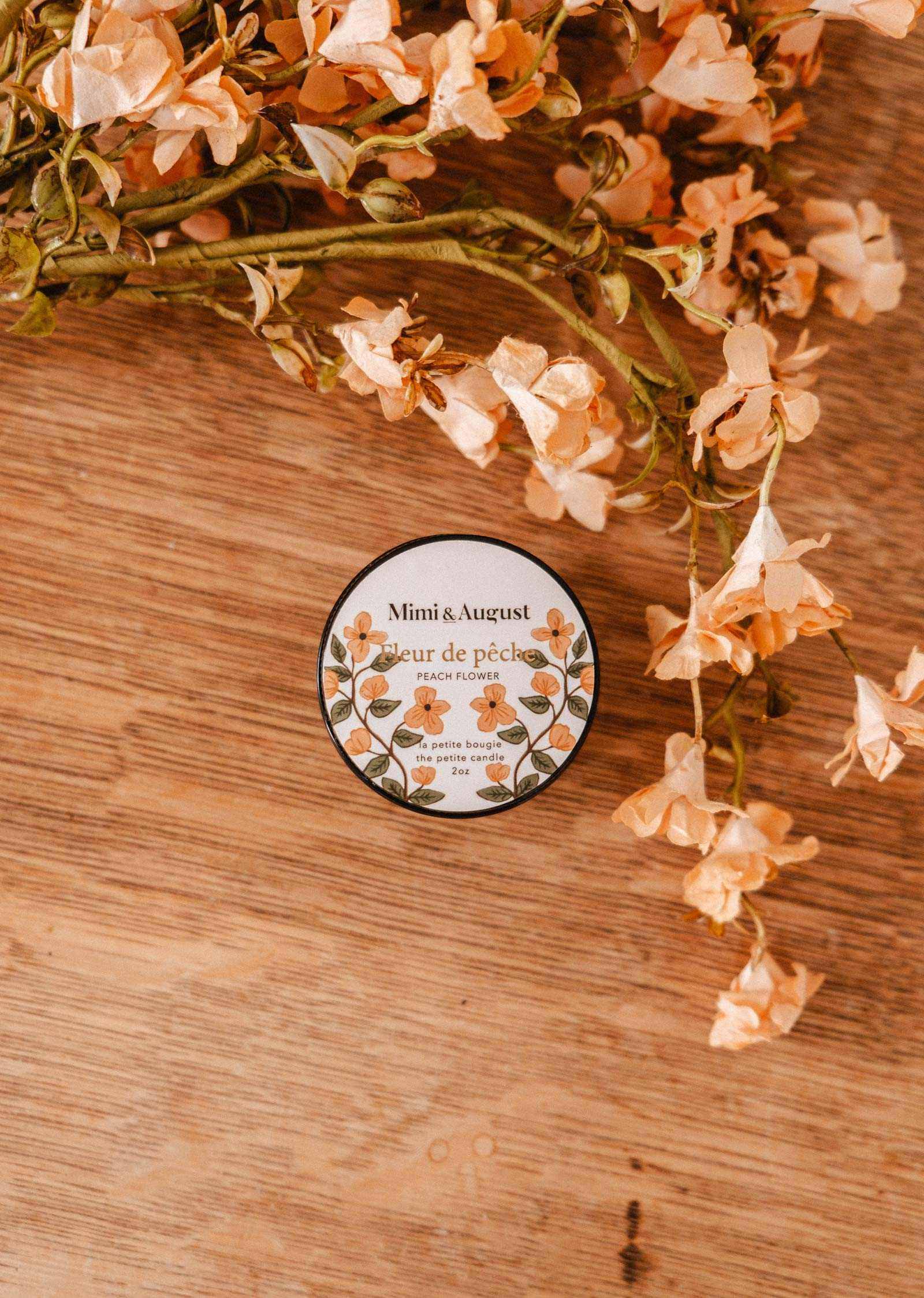 Fleur de pêche – Bougie de Soya 2 oz