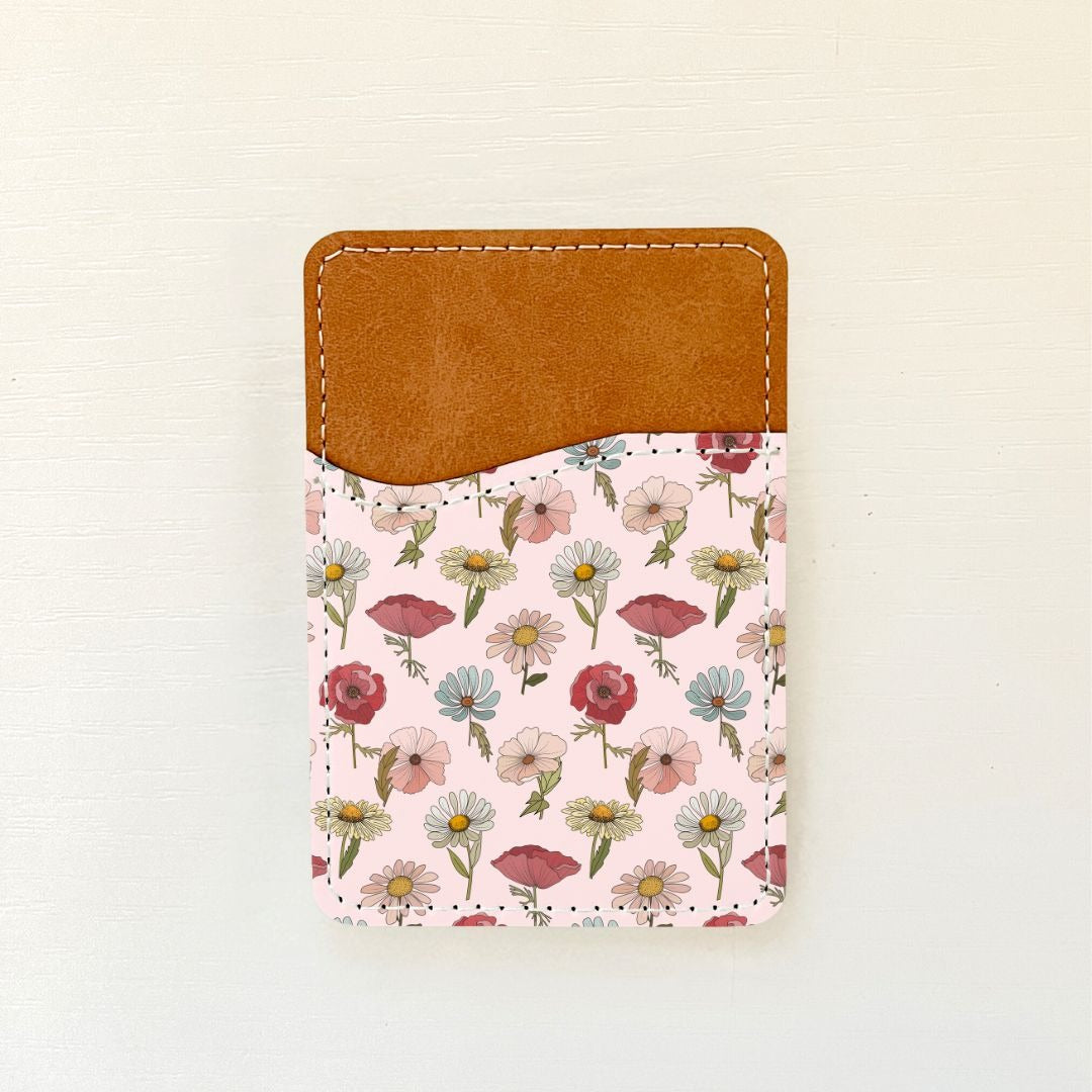 Porte-cartes en cuir à motif