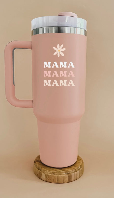 Gobelet thermos 40oz - Vieux rose Mama