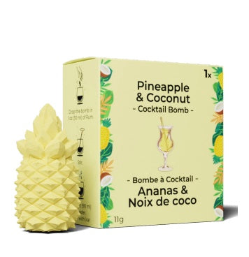 Bombe à  Cocktail - Ananas & noix de coco à l'unité