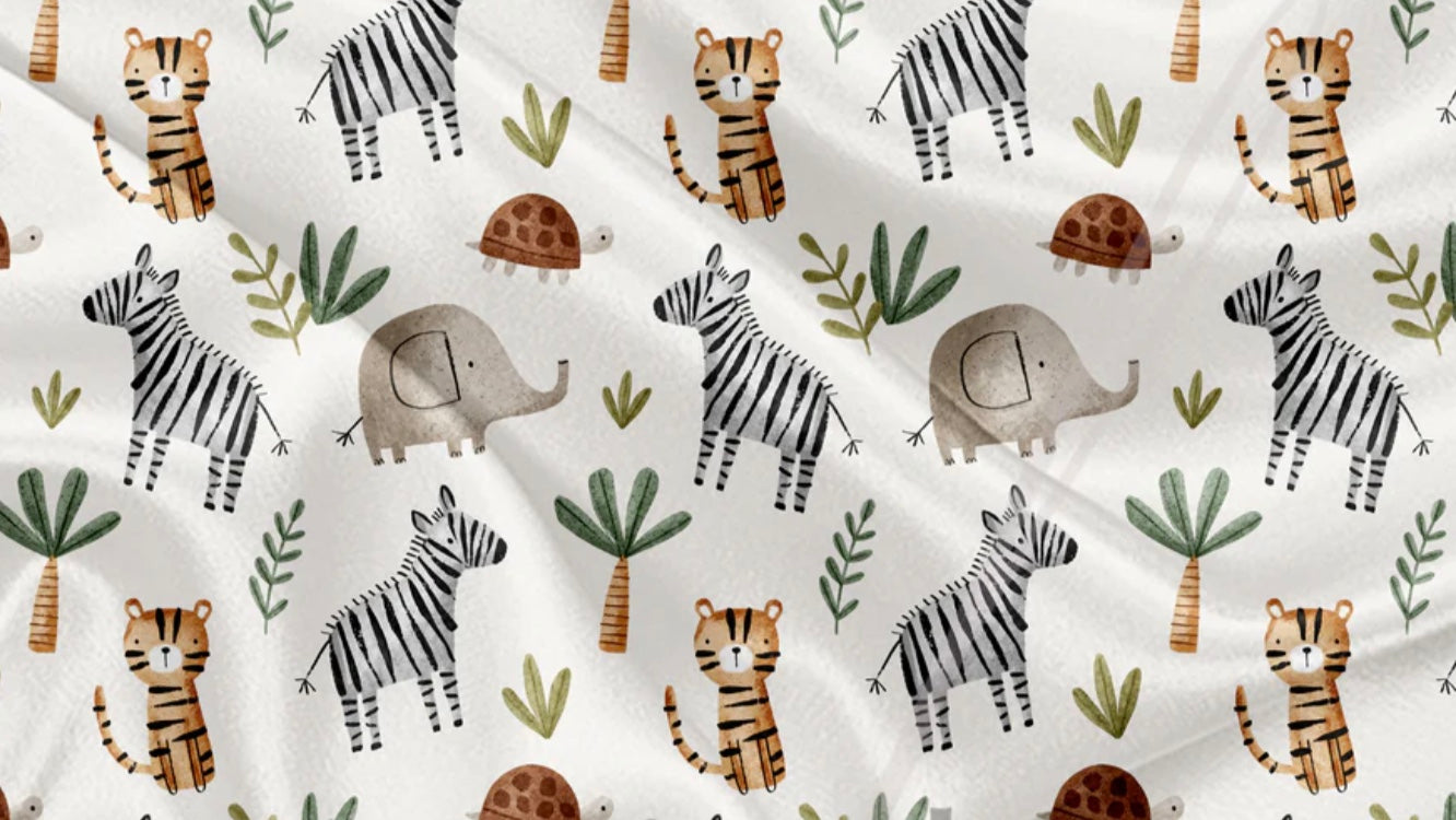 Couverture en minky -  Jungle minimaliste