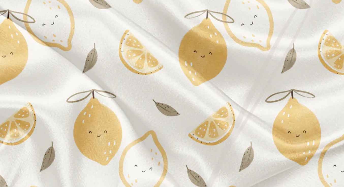 Couverture en minky -  Citron minimaliste