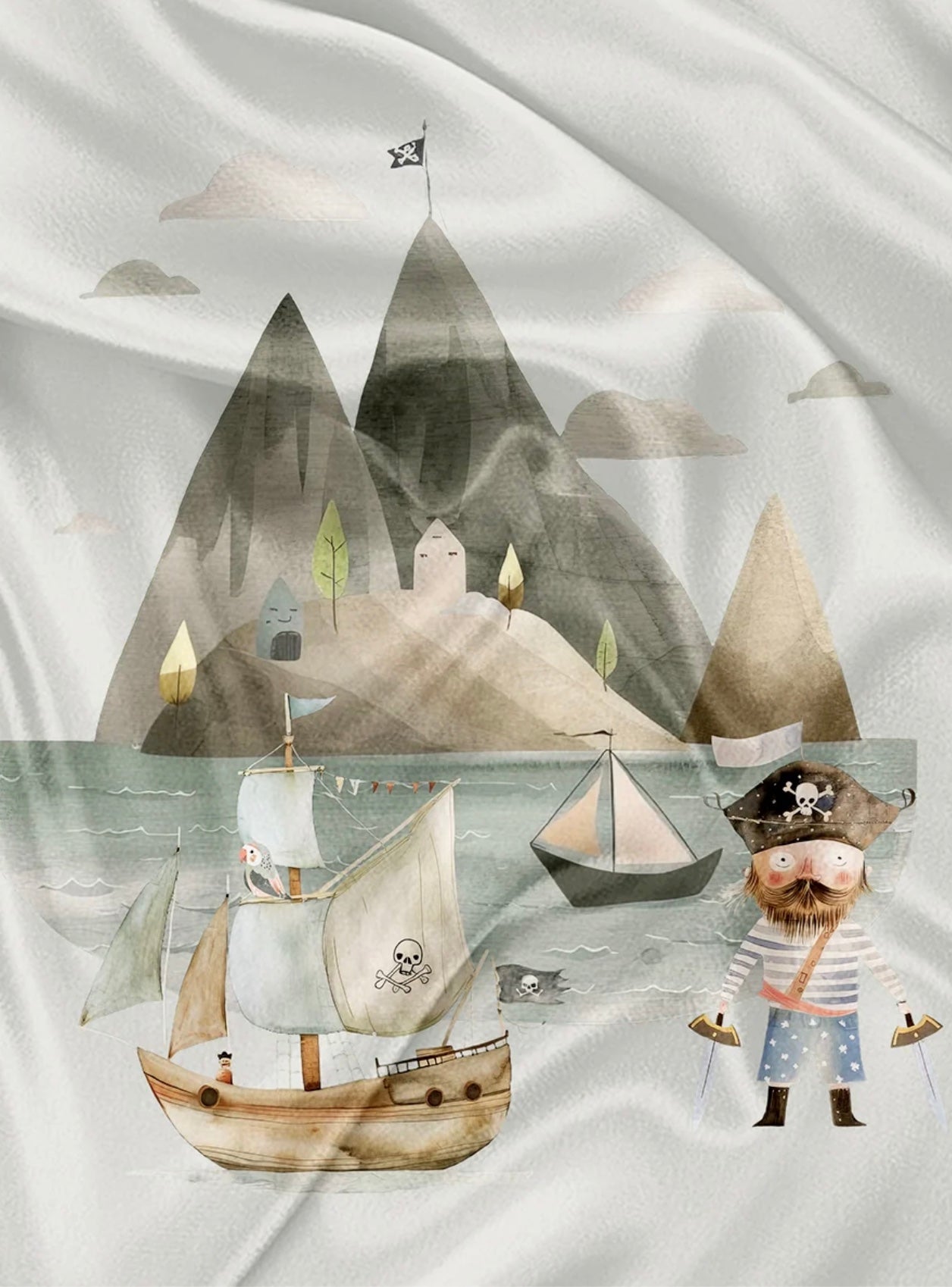 Serviette de plage polyvalente - Pirate à la mer