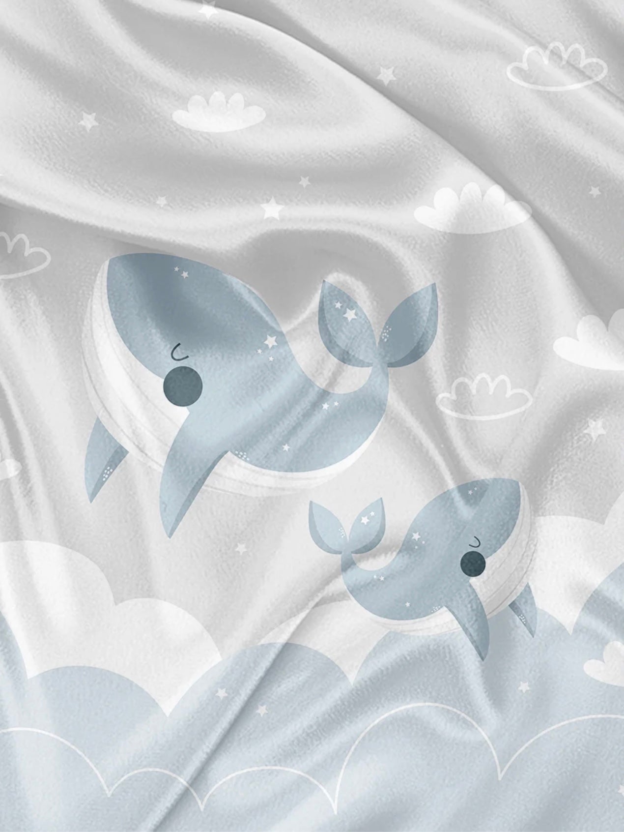 Serviette de plage polyvalente - Baleine dans les nuages