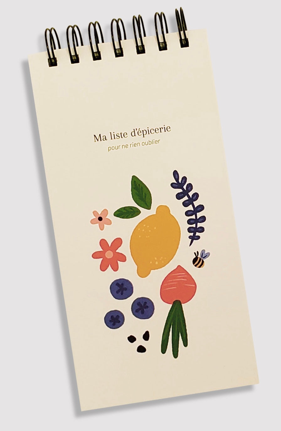 Bloc notes - Ma liste d'épicerie