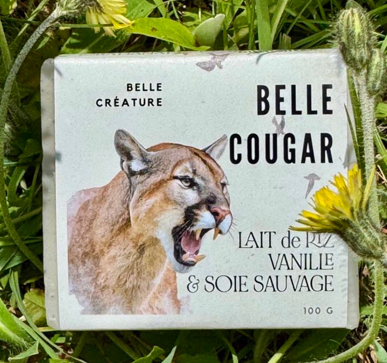 Savon - Belle Cougar - Lait de riz, Vanille et Soie Sauvage