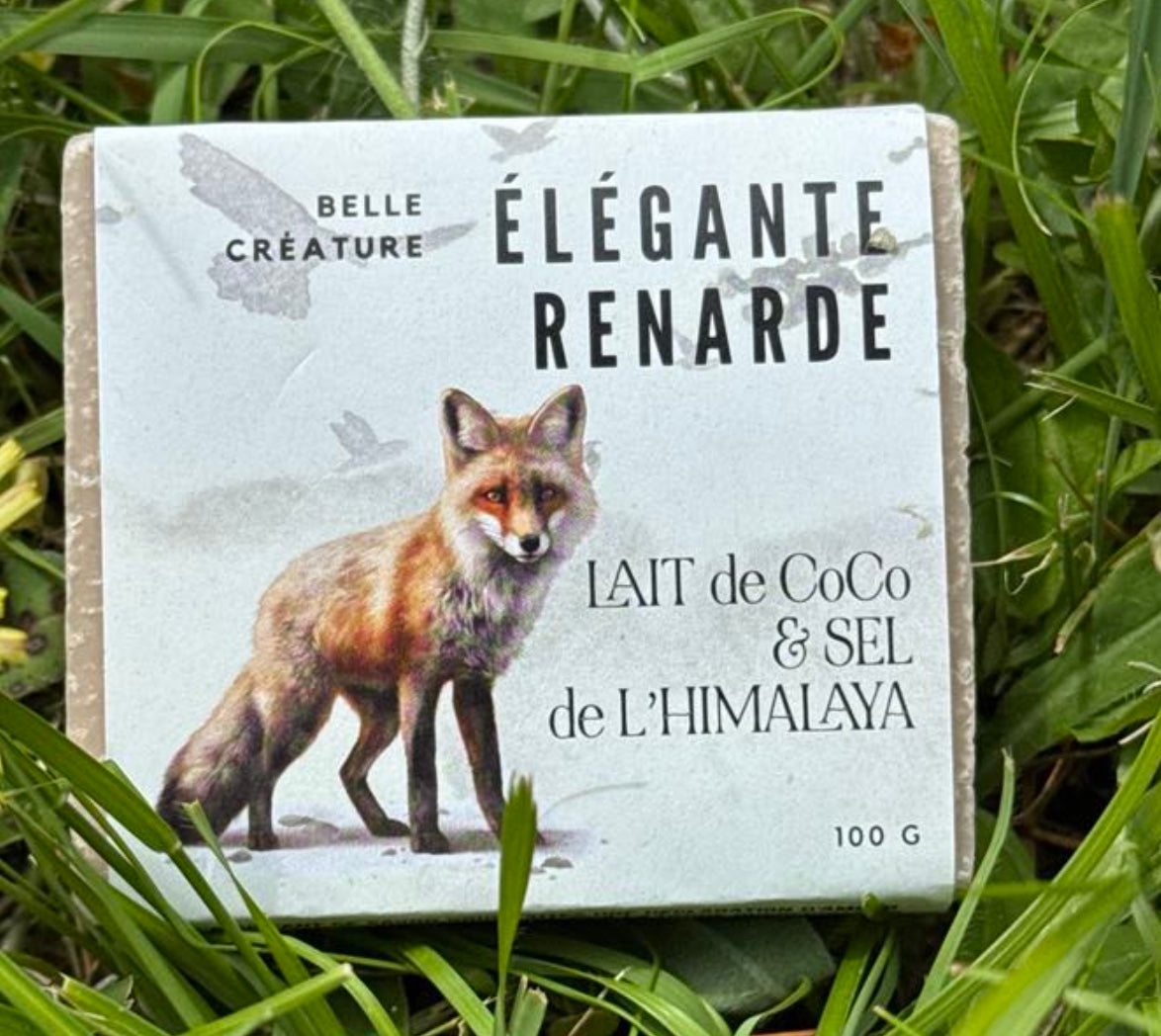 Savon - Élégante Renarde - Lait de coco et Sel de l'Hymalaya