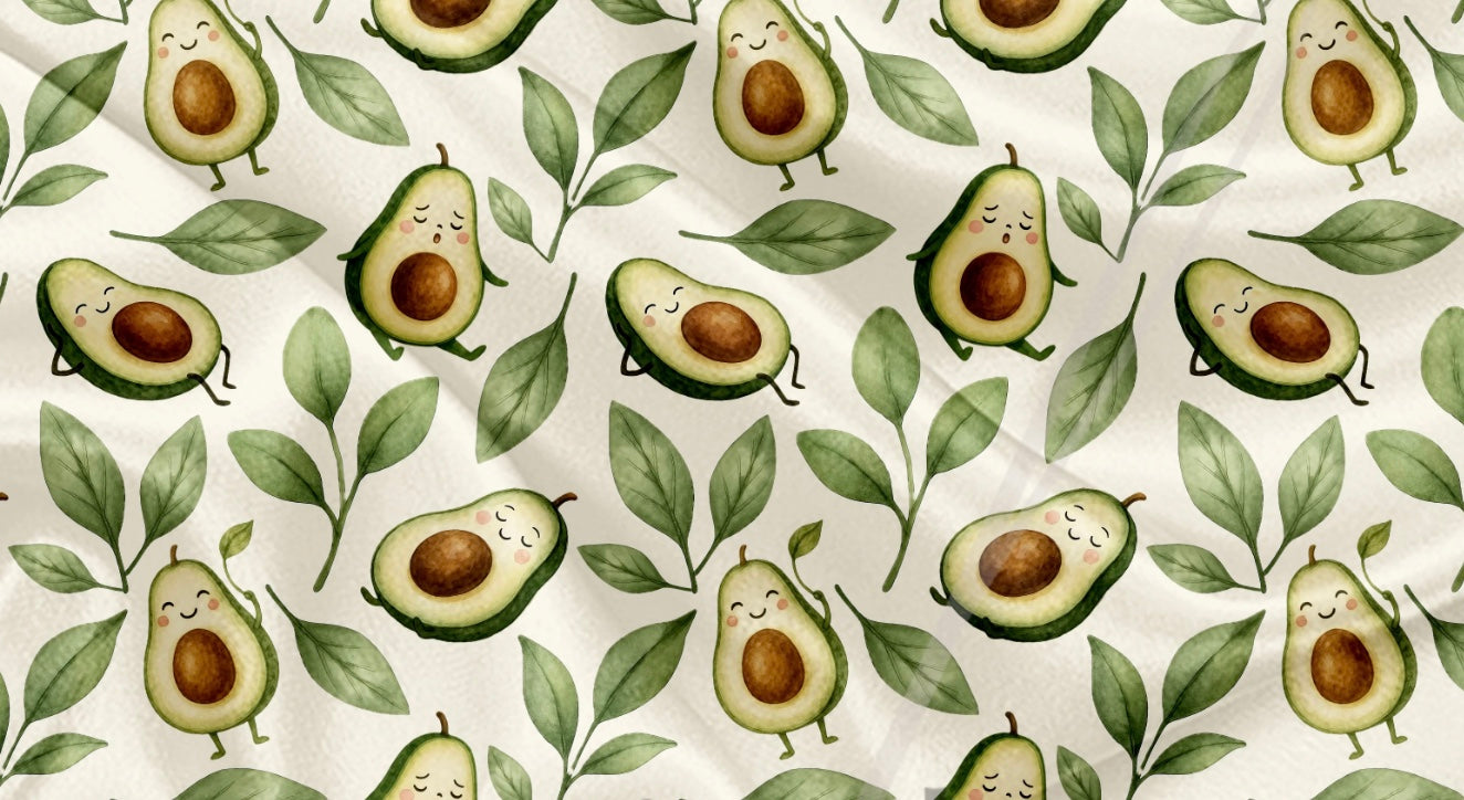 Couverture en minky - Avocat kawaii