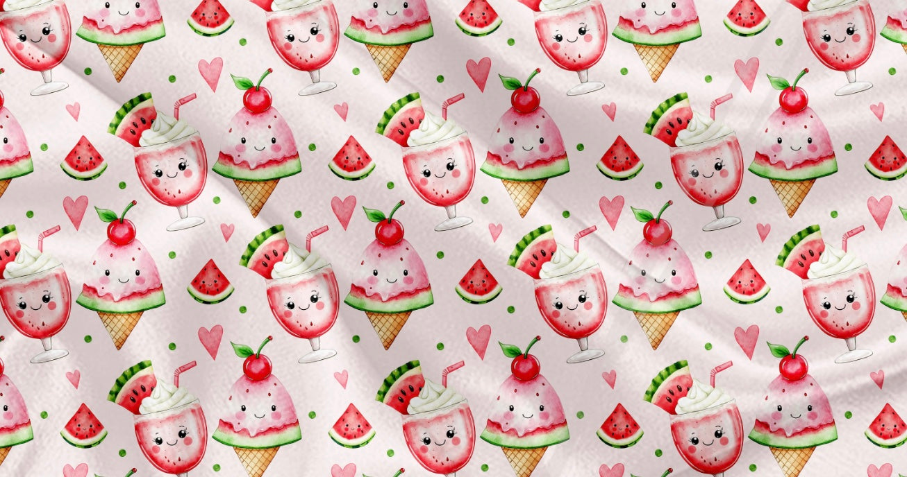Couverture mousseline de bambou - Kawaii melon