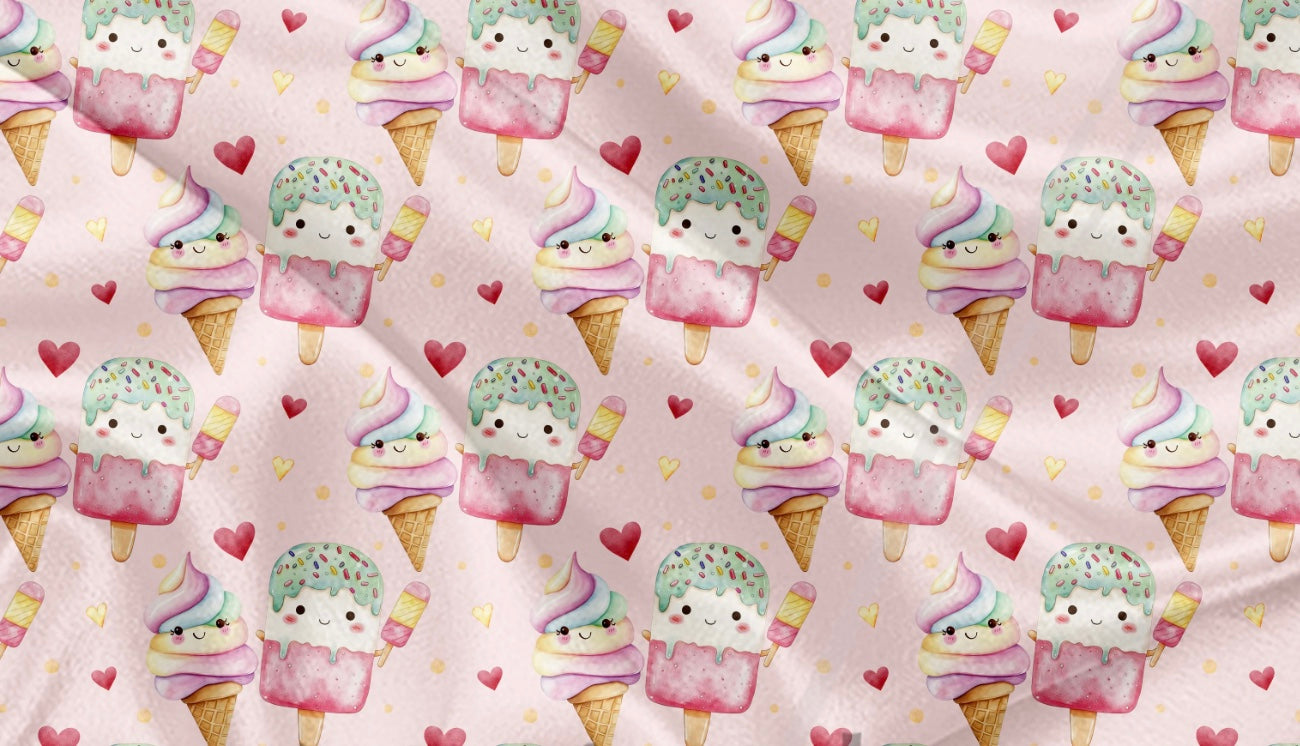 Couverture mousseline de bambou - Kawaii cornet popsicle