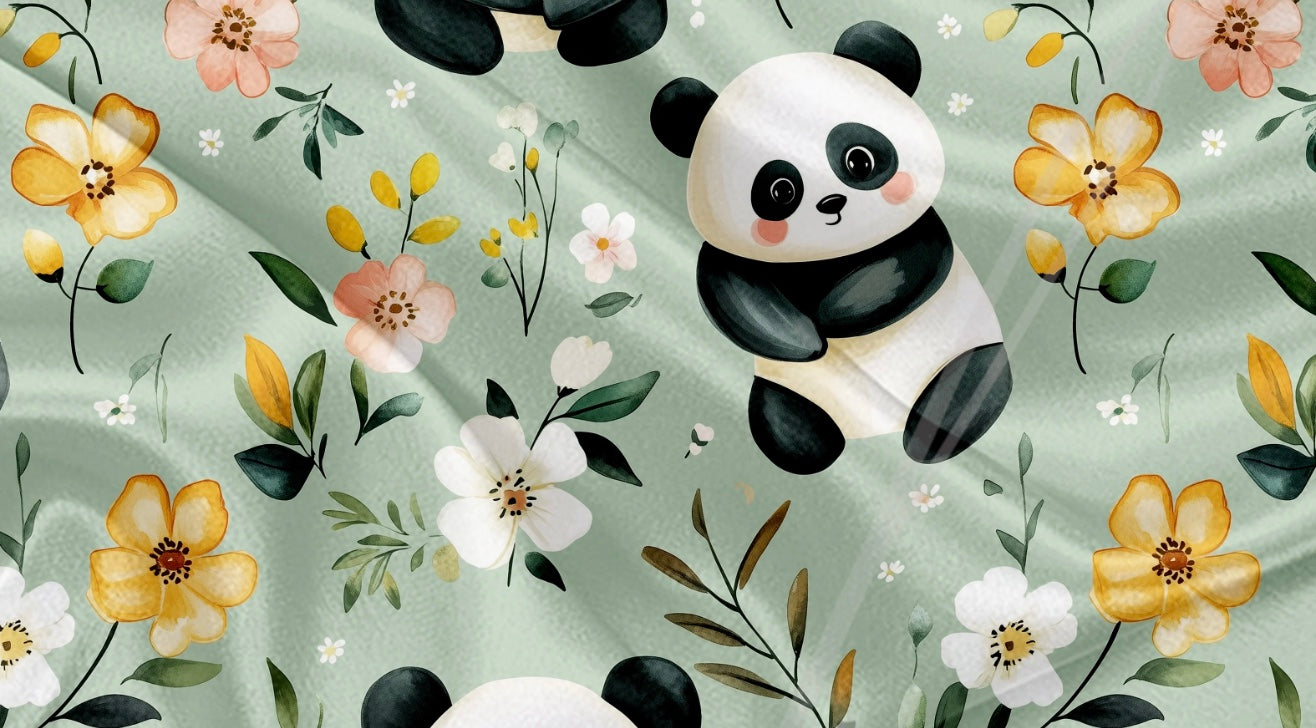 Couverture en minky - Panda mignon