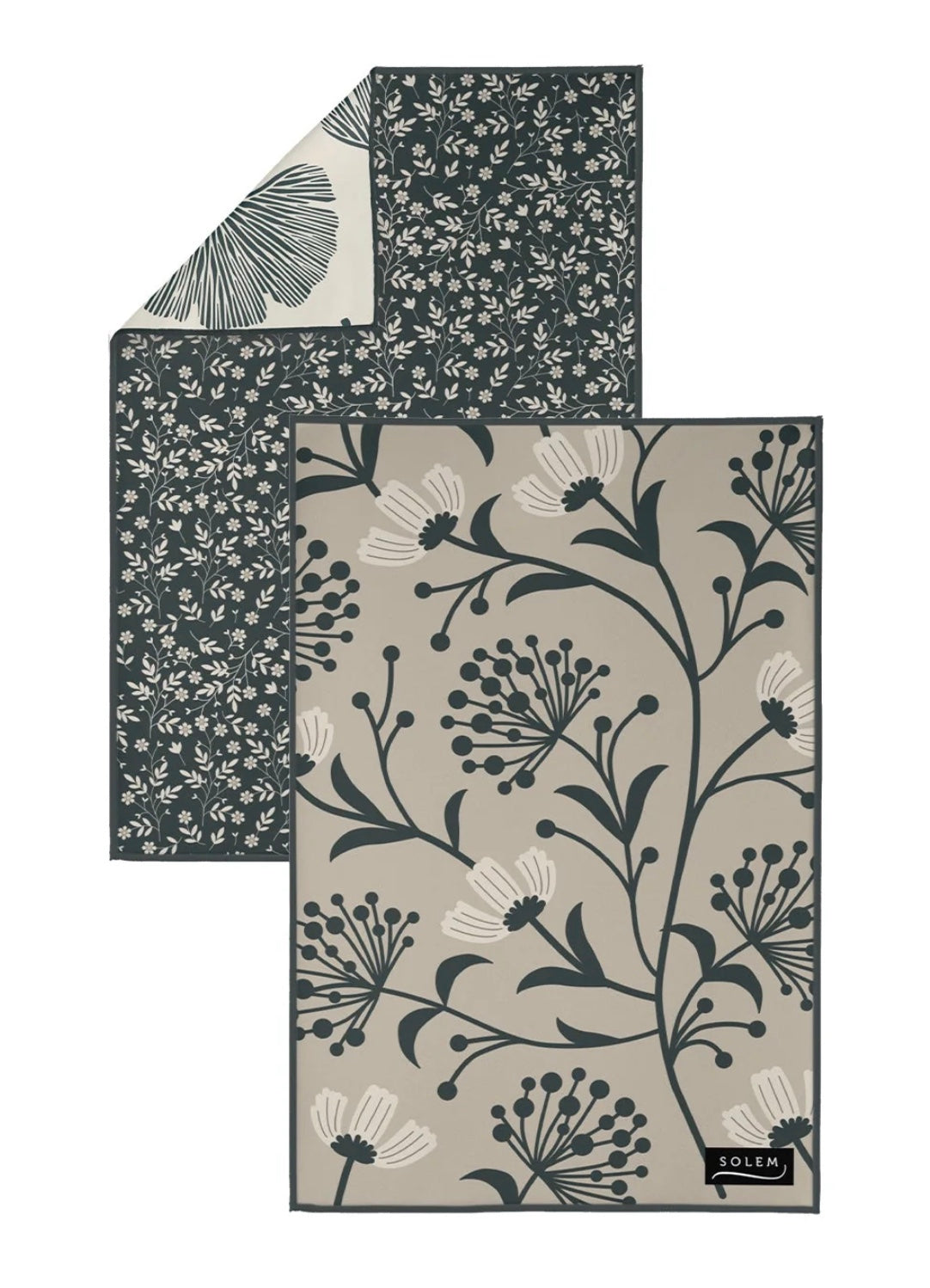 Linges à vaisselle Fleurs de velours (lot de 2)
