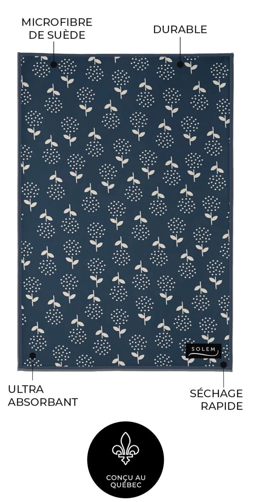 Linges à vaisselle Nature Indigo (lot de 2)