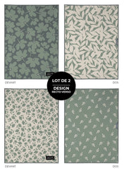 Linges vitres et miroirs - Linge vitres et miroirs Mousse de tilleul (lot de 2)