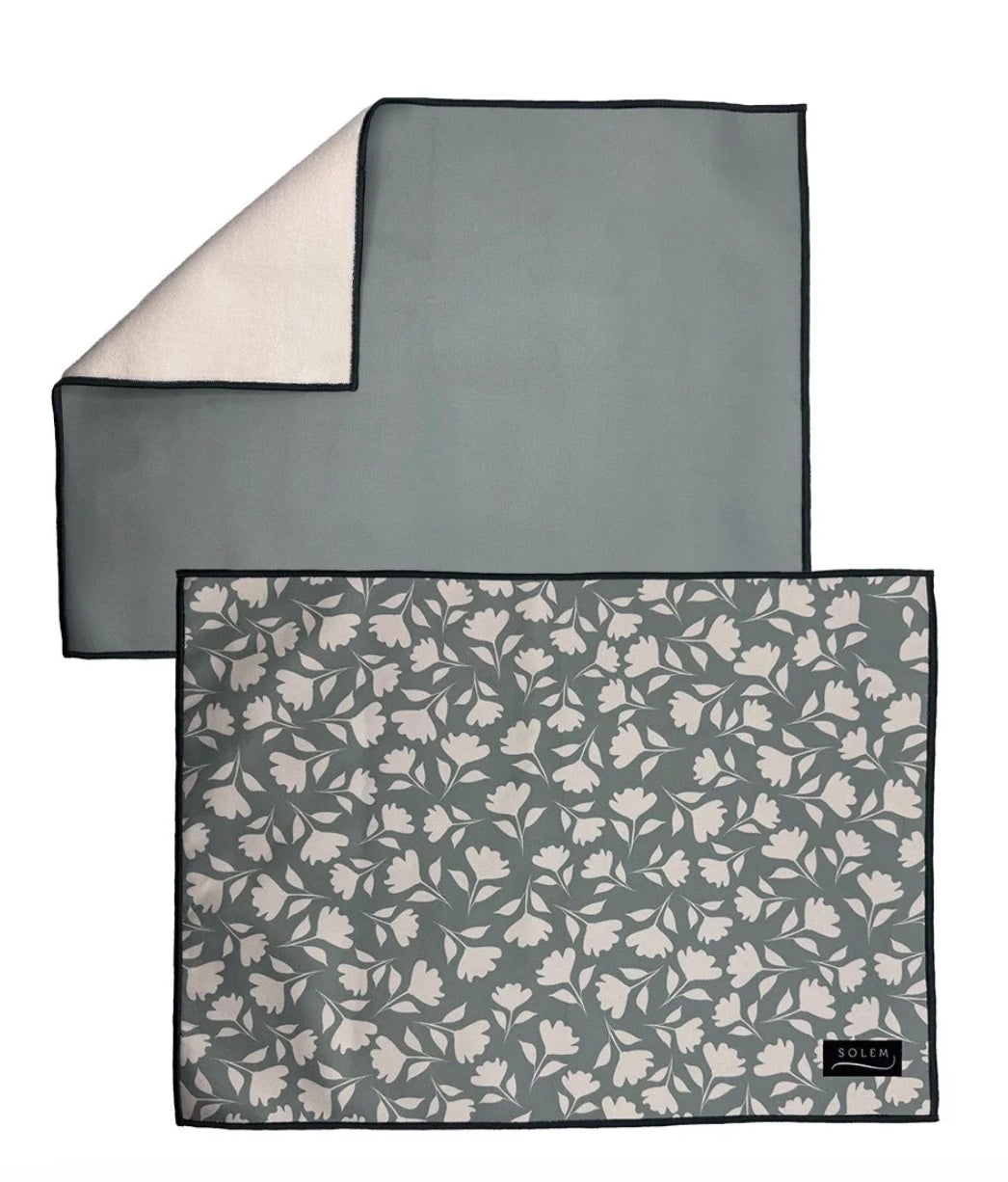 Tapis de séchage pour vaisselle - Fleur de sauge (lot de 2)