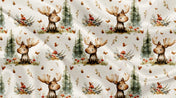 Couverture en minky - Orignal et champignon rouge