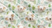 Couverture en minky - Dodo de koala et feuillage tropical