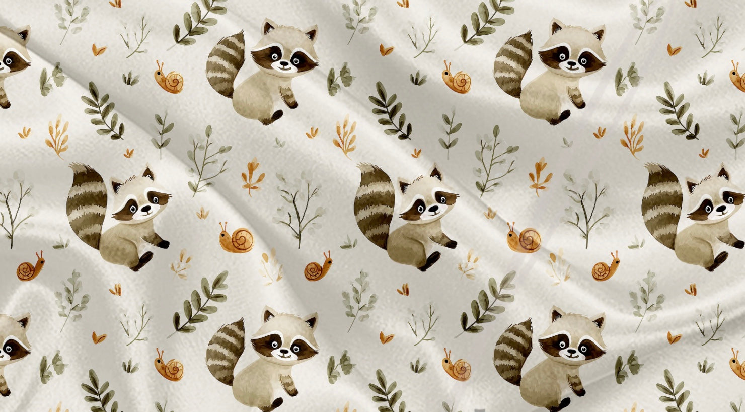 Couverture en minky - Petit raton mignon et escargot